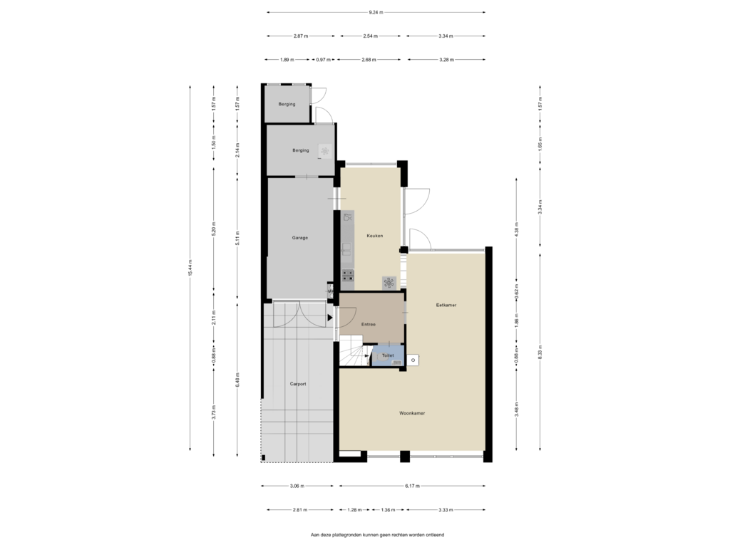 Bekijk plattegrond van Begane grond van Zwembadweg 44