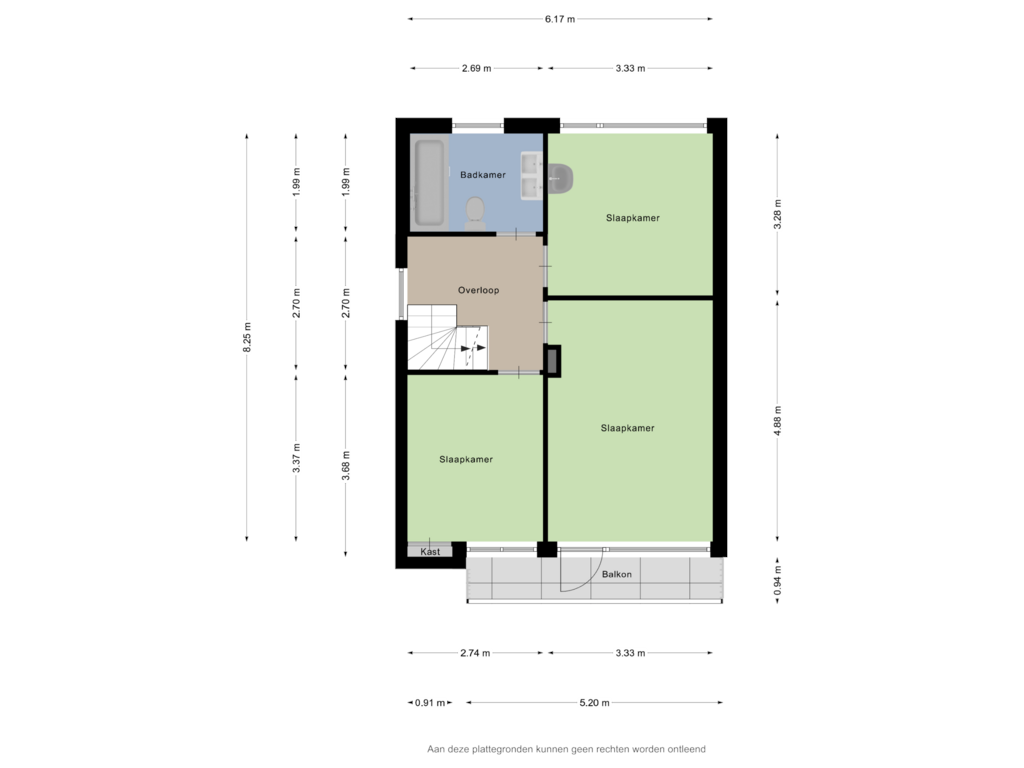 Bekijk plattegrond van Eerste verdieping van Zwembadweg 44