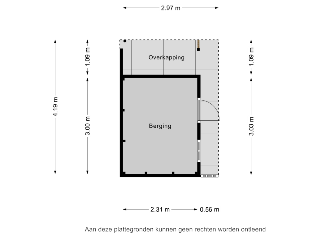 Bekijk plattegrond van Berging van Zwembadweg 44