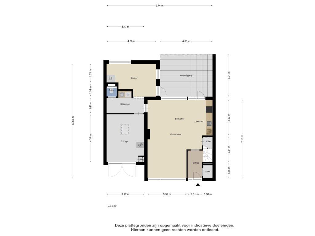 Bekijk plattegrond van Begane Grond van Hombergstraat 4