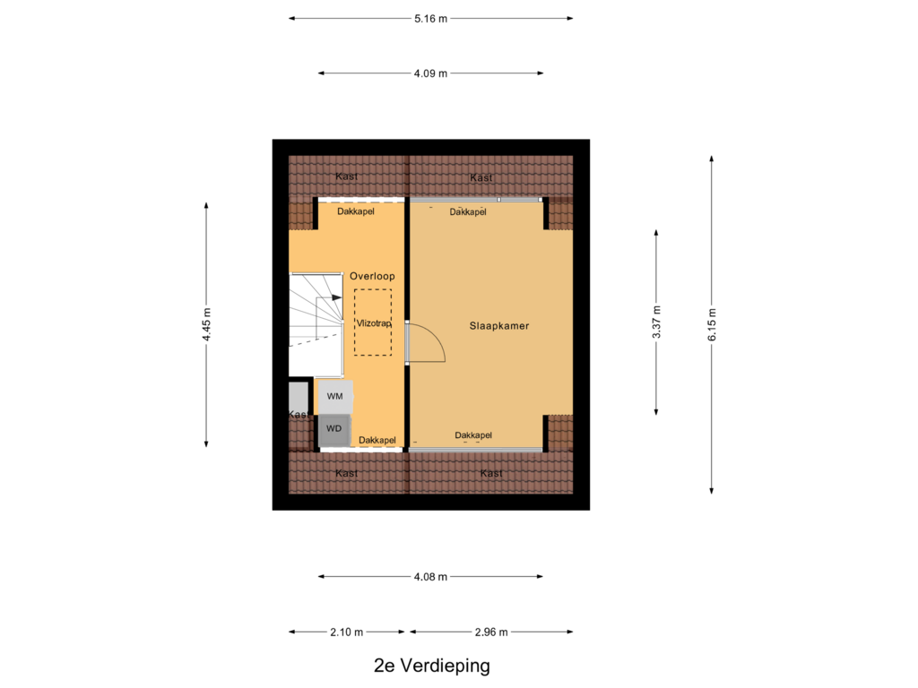 Bekijk plattegrond van 2e Verdieping van Charlie Nederpeltstraat 31