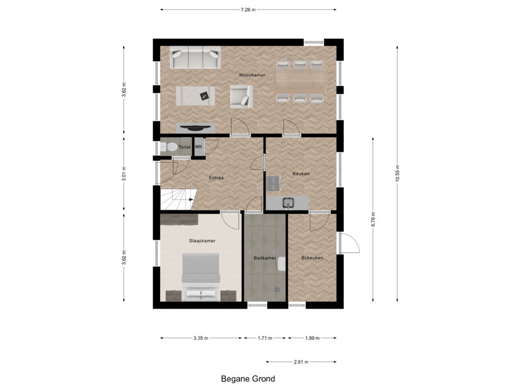 Bekijk plattegrond van Begane Grond van Ewinkel 2