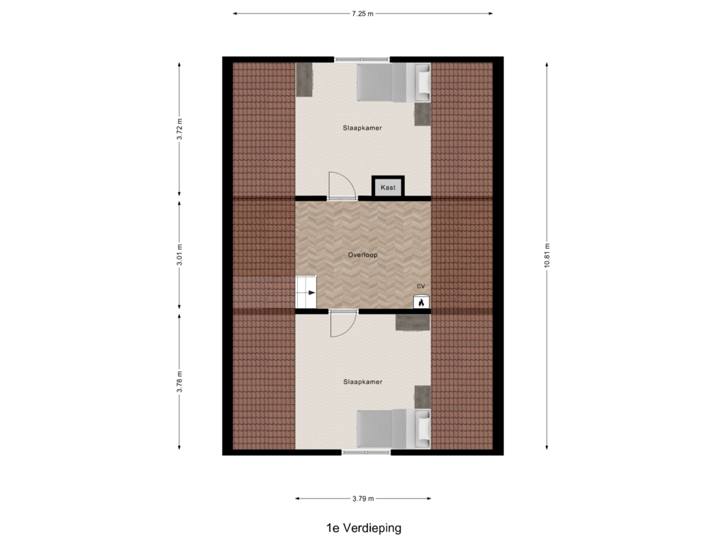 Bekijk plattegrond van 1e Verdieping van Ewinkel 2