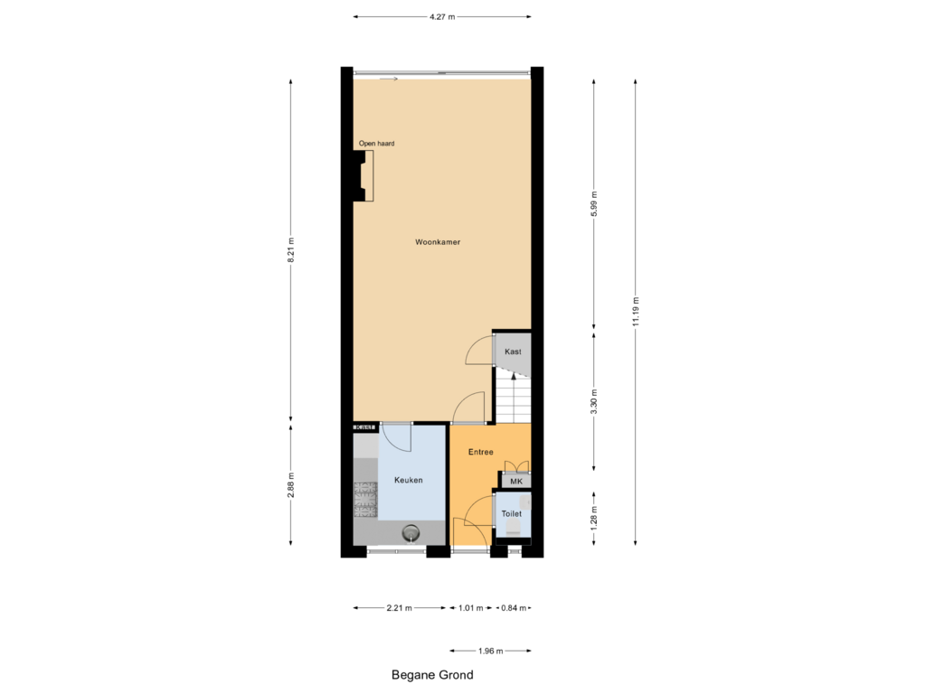 View floorplan of Begane Grond of Kamille 20