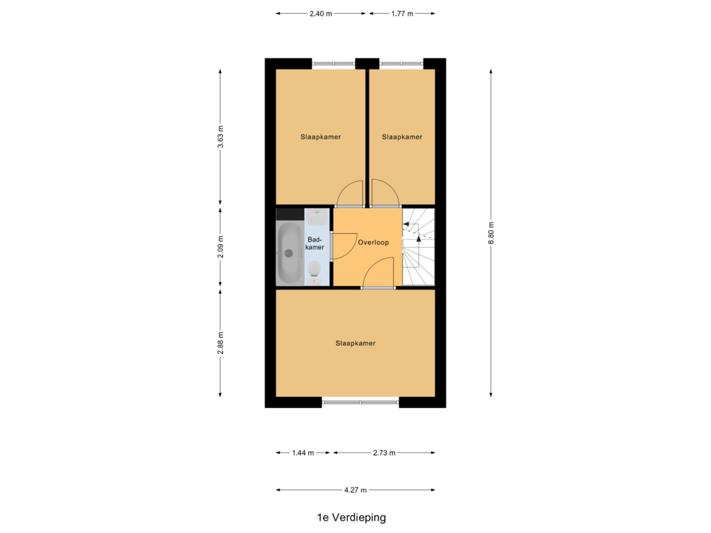 View floorplan of 1e Verdieping of Kamille 20