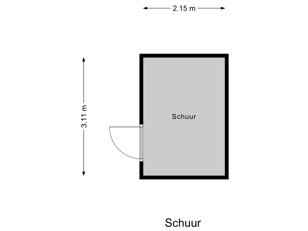 View floorplan of Schuur of Kamille 20