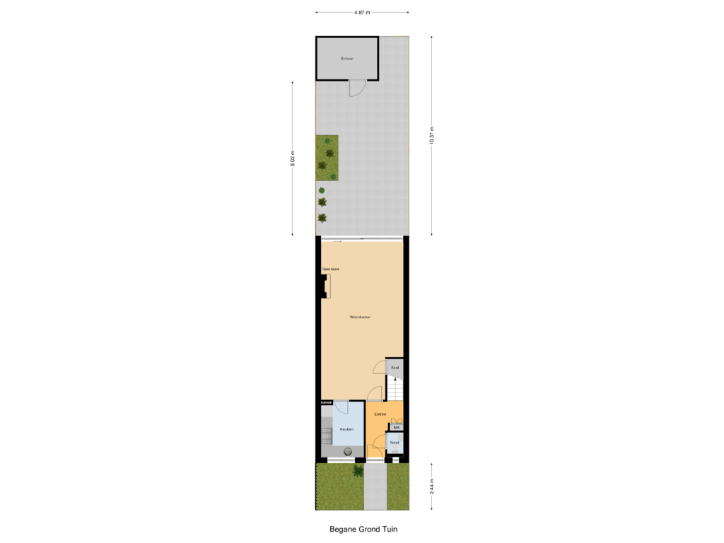 View floorplan of Begane Grond Tuin of Kamille 20