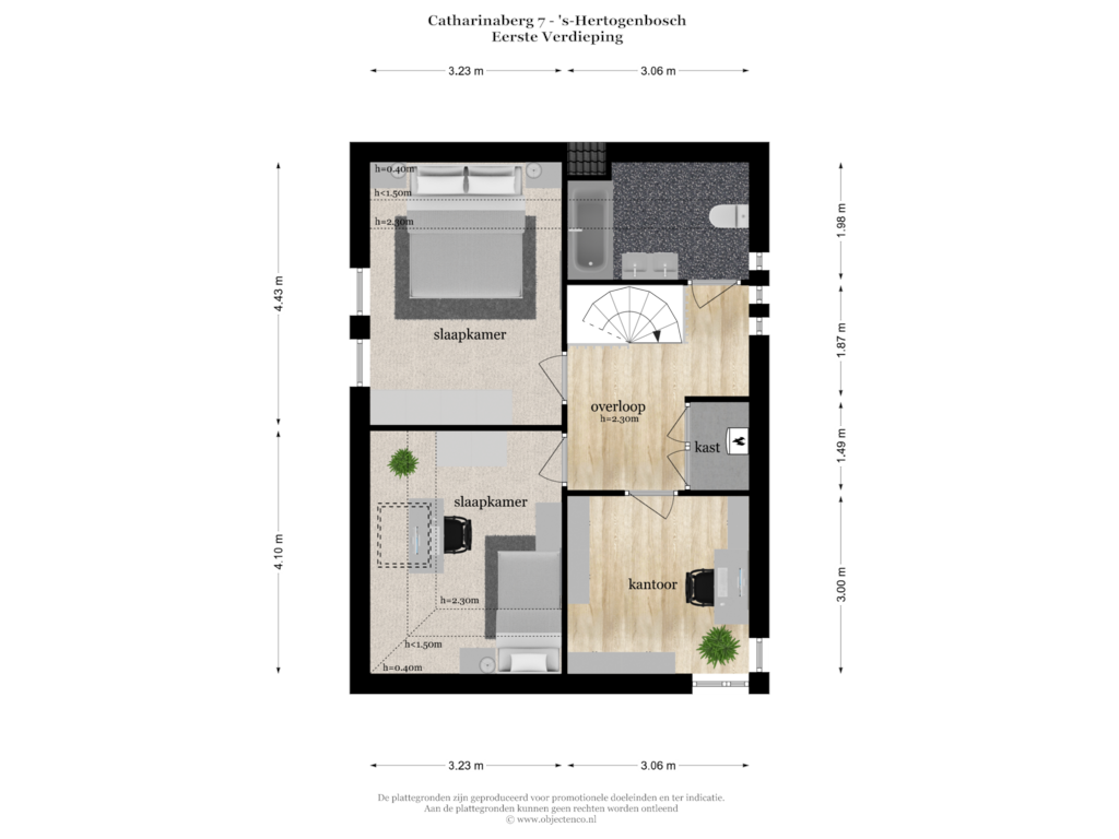 View floorplan of Eerste Verdieping of Catharinaberg 7