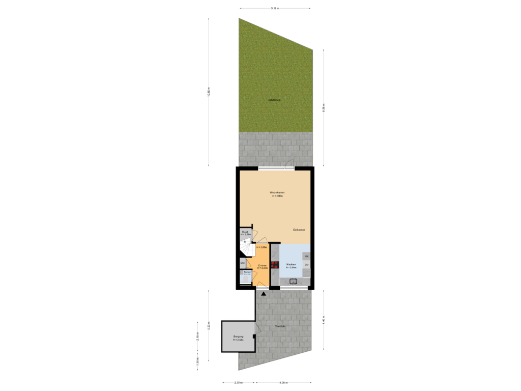 View floorplan of Situatie of Zebraspoor 537