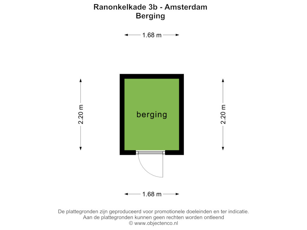 View floorplan of BERGING of Ranonkelkade 3-B