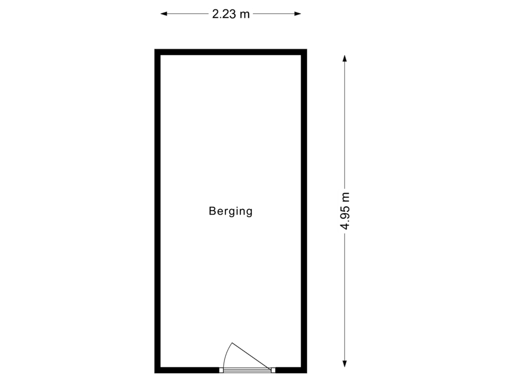 View floorplan of Berging of Jan Nieuwenhuyzenstraat 46-A