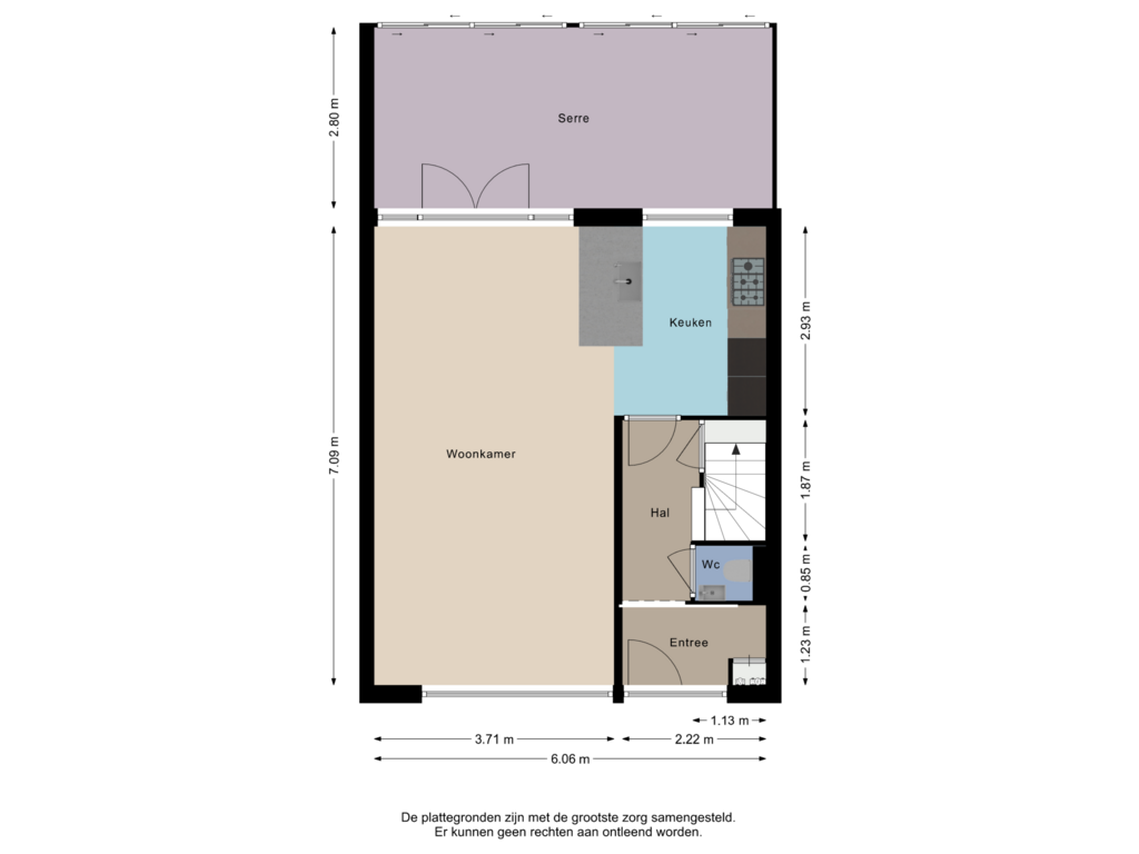 Bekijk plattegrond van Begane grond van Borodinstraat 86