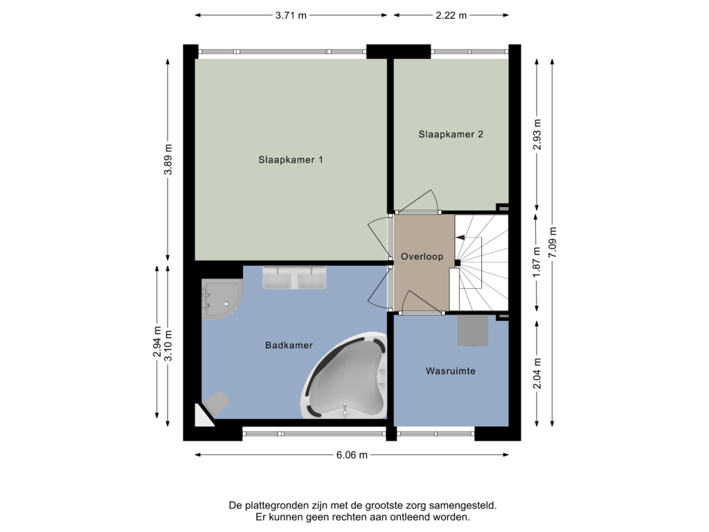 Bekijk plattegrond van Eerste verdieping van Borodinstraat 86