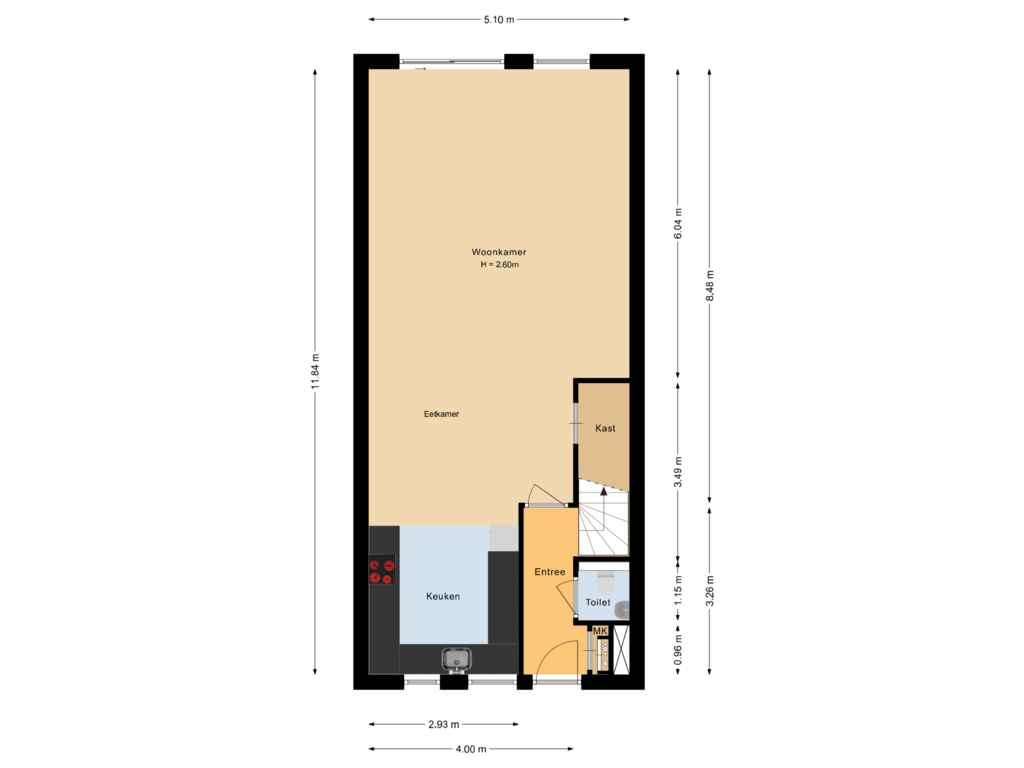 View floorplan of Begane grond of Molenvang 6