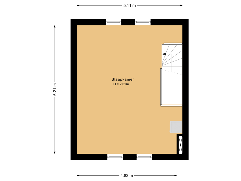 View floorplan of Tweede verdieping of Molenvang 6