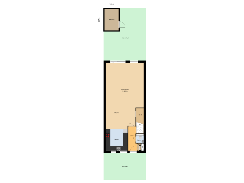 View floorplan of Situatie of Molenvang 6