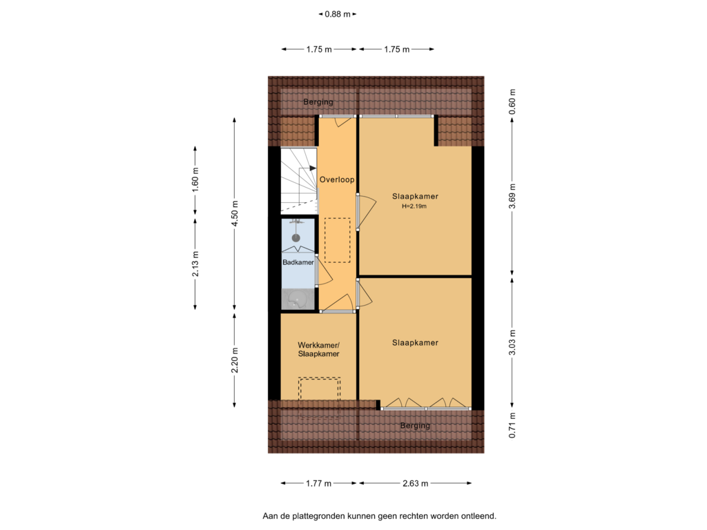 Bekijk plattegrond van 1e verdieping van 3e Honthorststraat 13