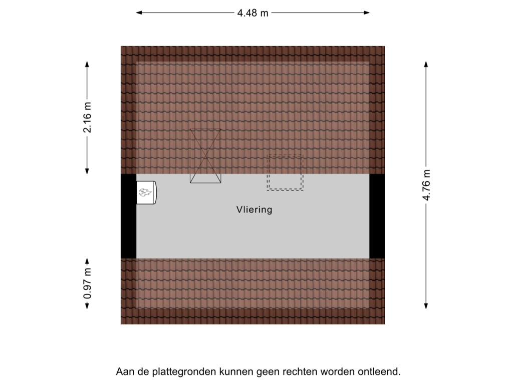 Bekijk plattegrond van Vliering van 3e Honthorststraat 13