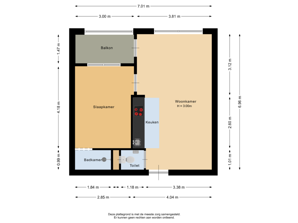 View floorplan of Appartement of Duitslandlaan 478