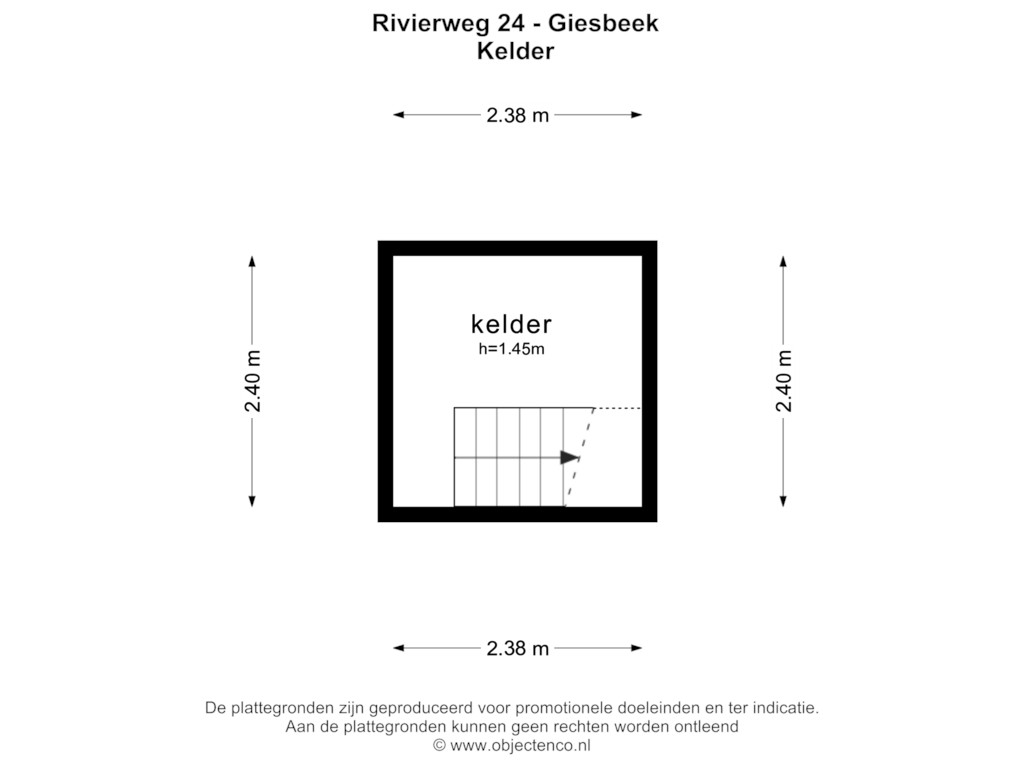 Bekijk plattegrond van KELDER van Rivierweg 24