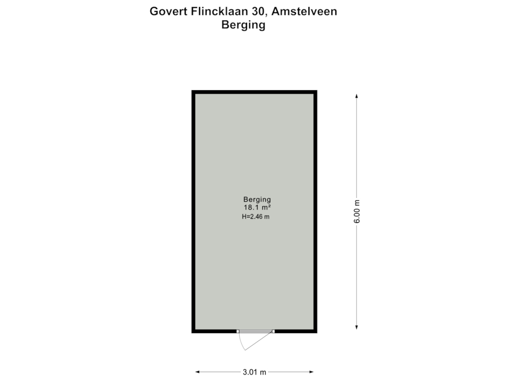 View floorplan of Berging 1 of Govert Flincklaan 30