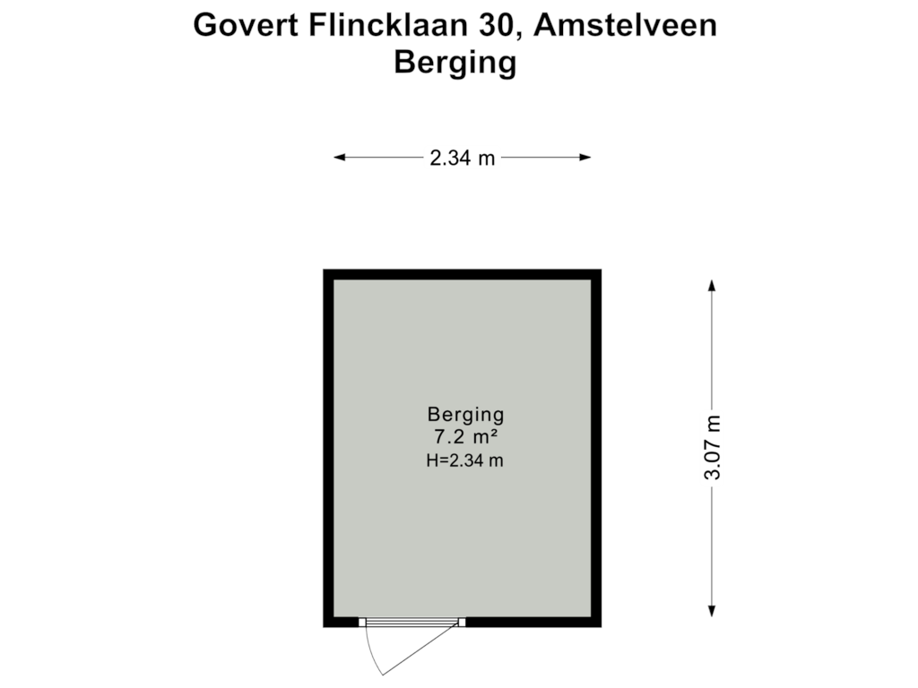 View floorplan of Berging 2 of Govert Flincklaan 30