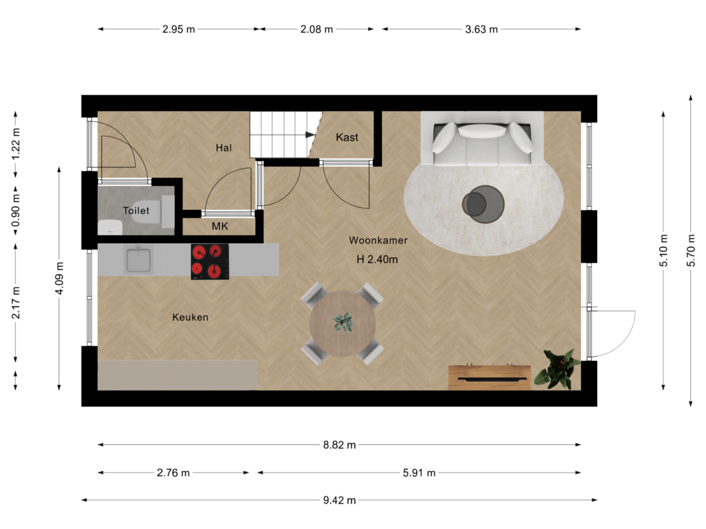 Bekijk plattegrond van Begane grond van Anthuriumpad 2