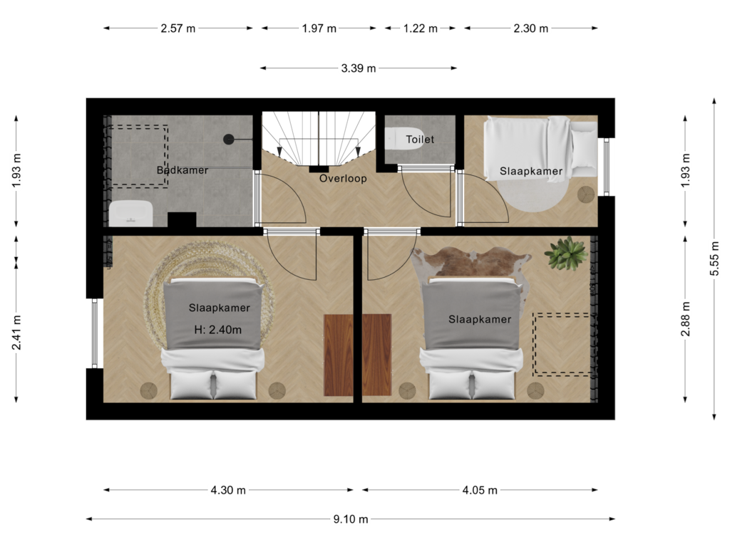 Bekijk plattegrond van 1e Verdieping van Anthuriumpad 2