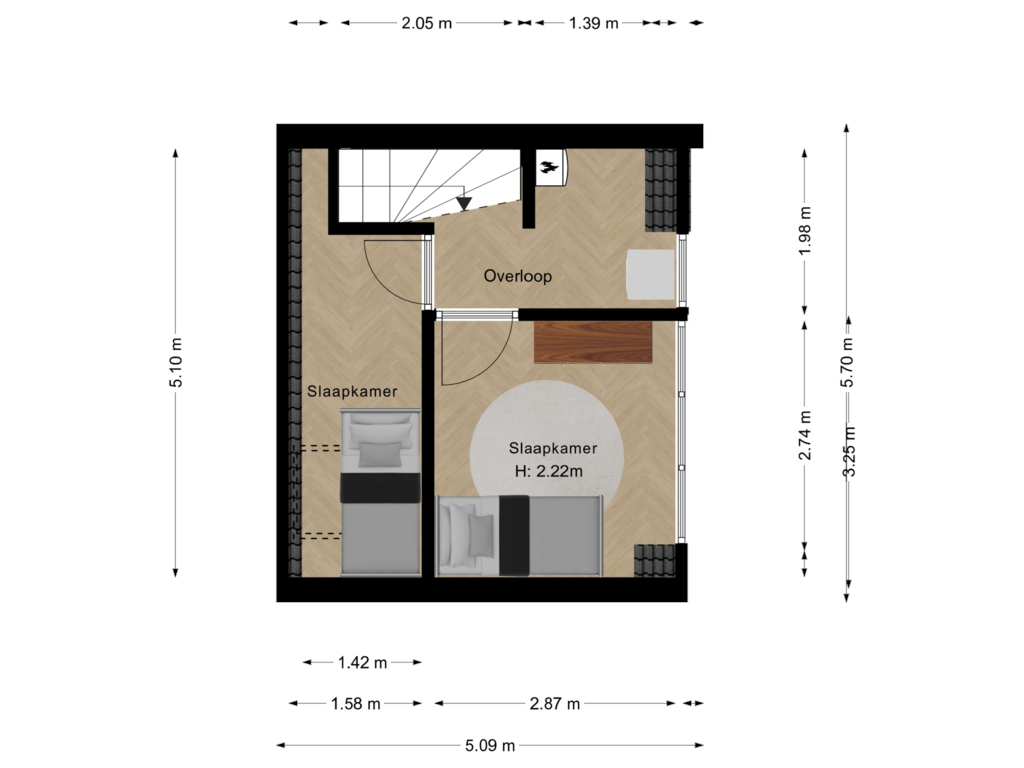 Bekijk plattegrond van 2e Verdieping van Anthuriumpad 2