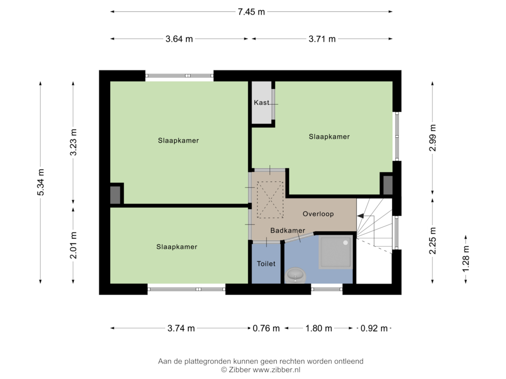 Bekijk plattegrond van Eerste Verdieping van Kerkakkerstraat 56