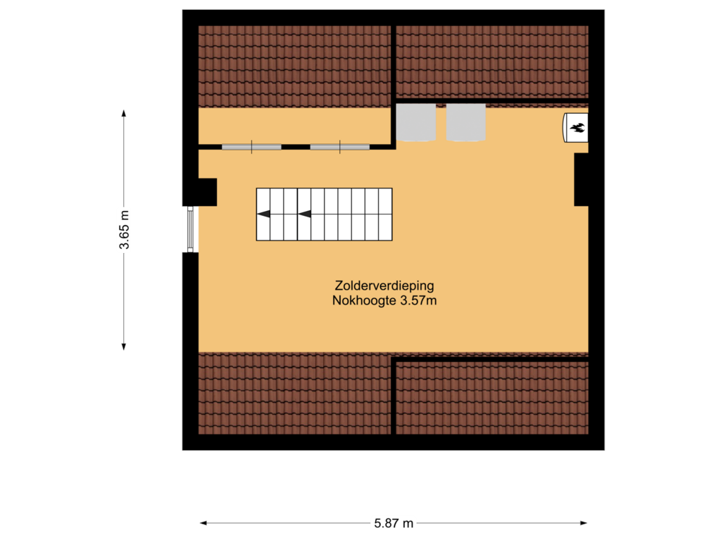 View floorplan of 2e verdieping of Koningin Julianalaan 11