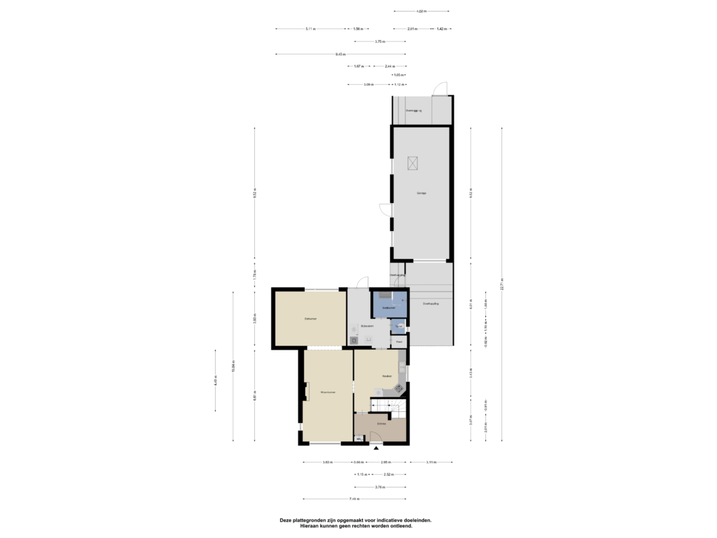 Bekijk plattegrond van Begane Grond van Wilhelminastraat 21