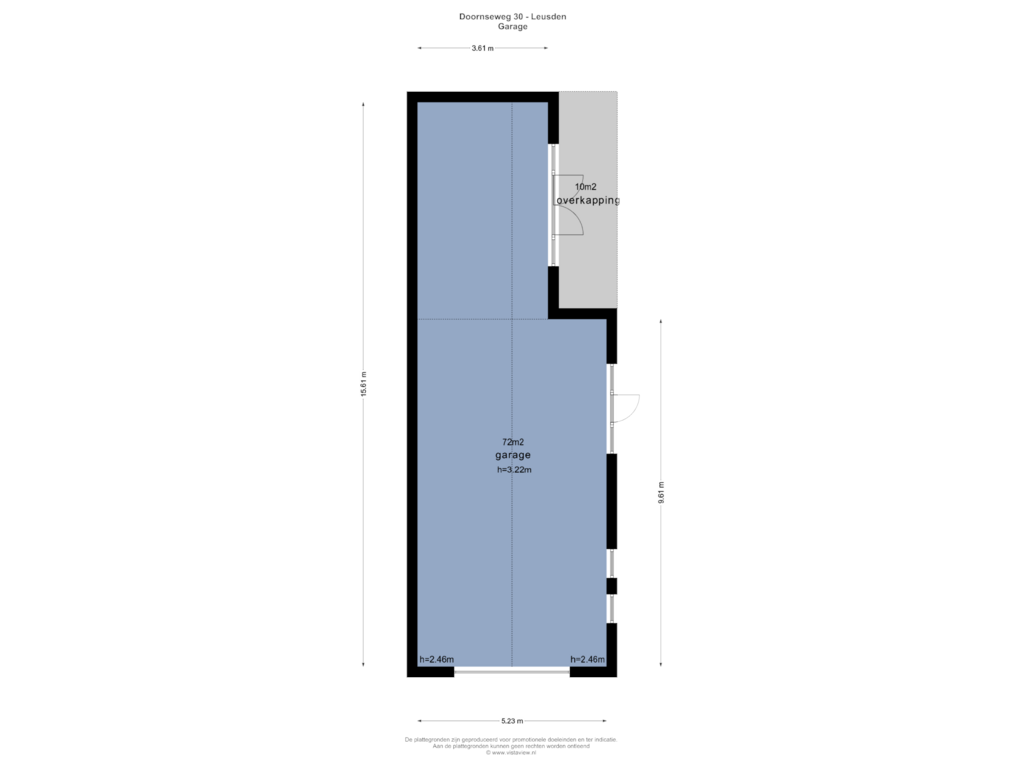 Bekijk plattegrond van GARAGE van Doornseweg 30