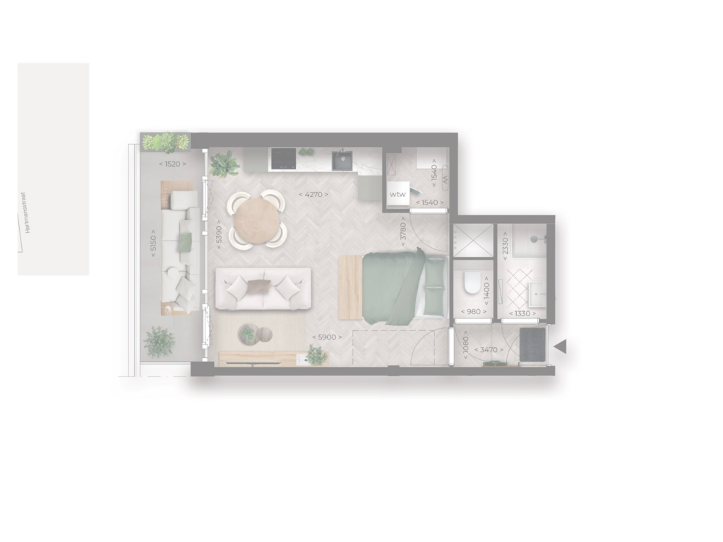 Bekijk plattegrond van First floor van Westblaak (Bouwnr. 6.01)