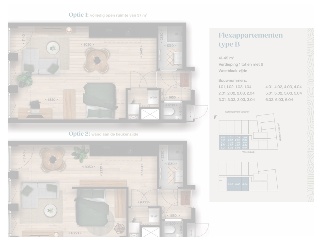 View floorplan of First floor of Westblaak (Bouwnr. 6.02)