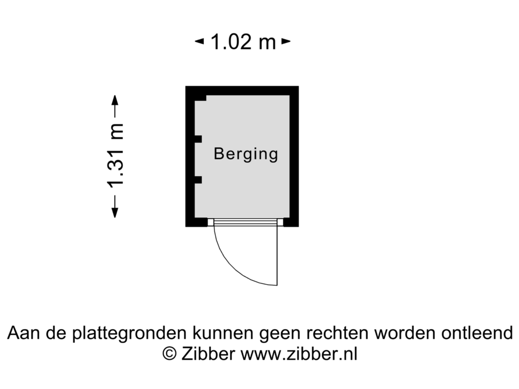 View floorplan of Berging of Silvoldestraat 100