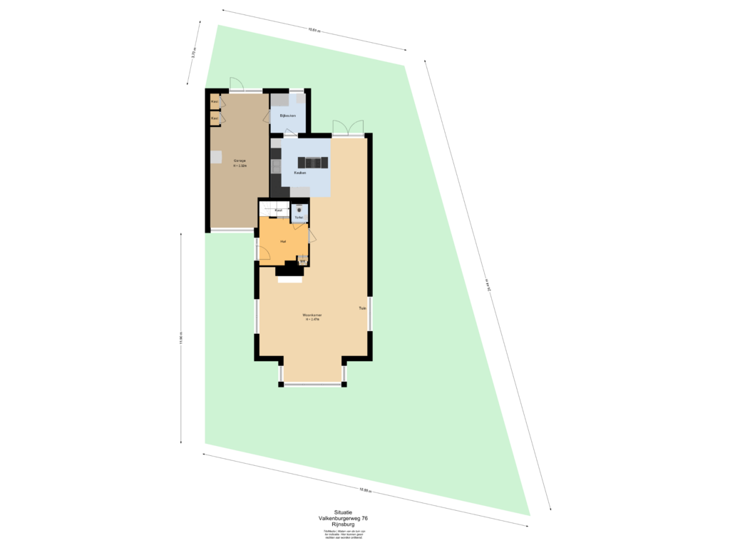 Bekijk plattegrond van Situatie van Valkenburgerweg 76