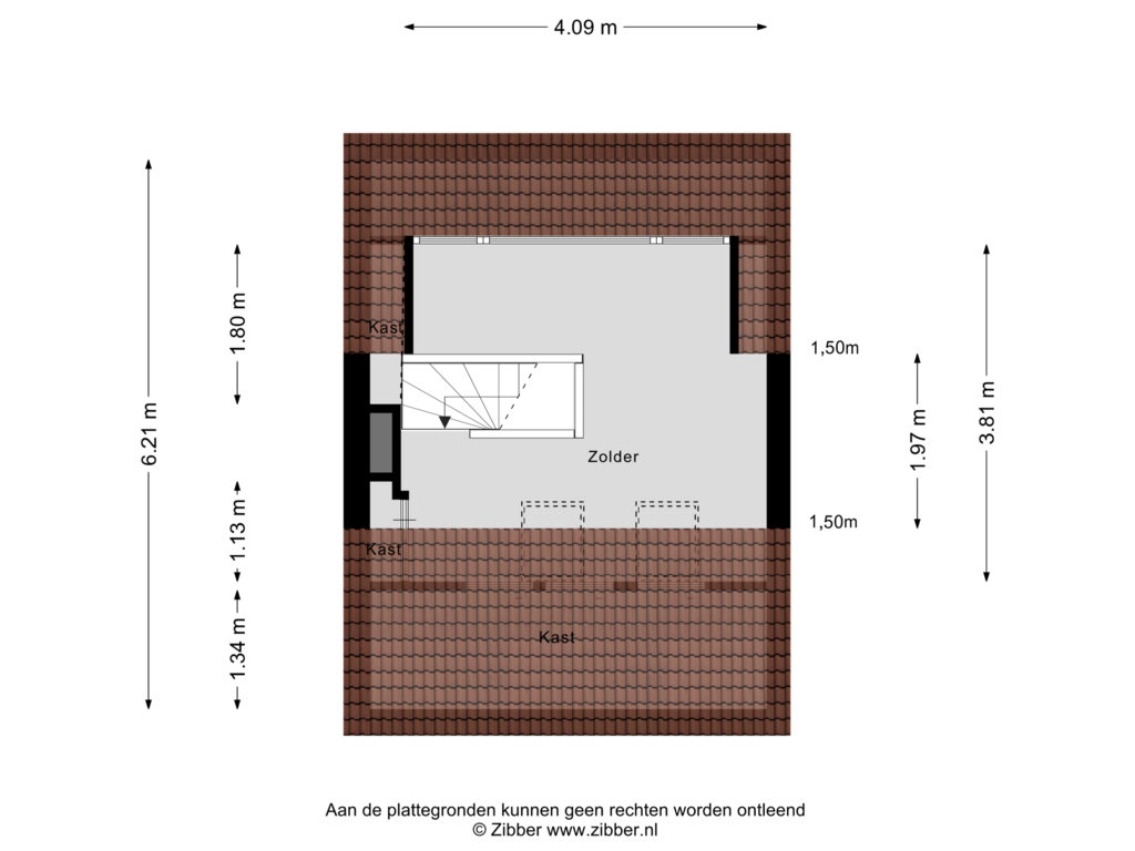 View floorplan of Tweede Verdieping of Goudsbloemstraat 47