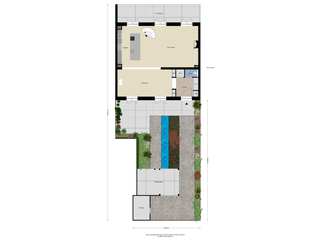 Bekijk plattegrond van Begane Grond Tuin van Zocherlaan 48