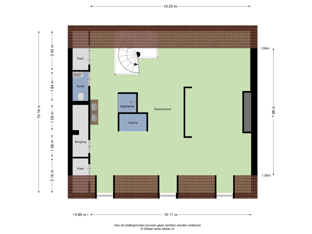 Bekijk plattegrond van Tweede Verdieping van Zocherlaan 48