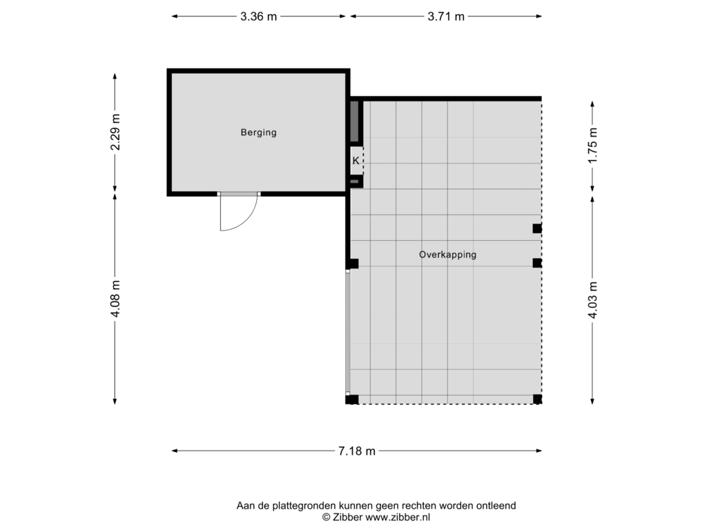 Bekijk plattegrond van Berging van Zocherlaan 48