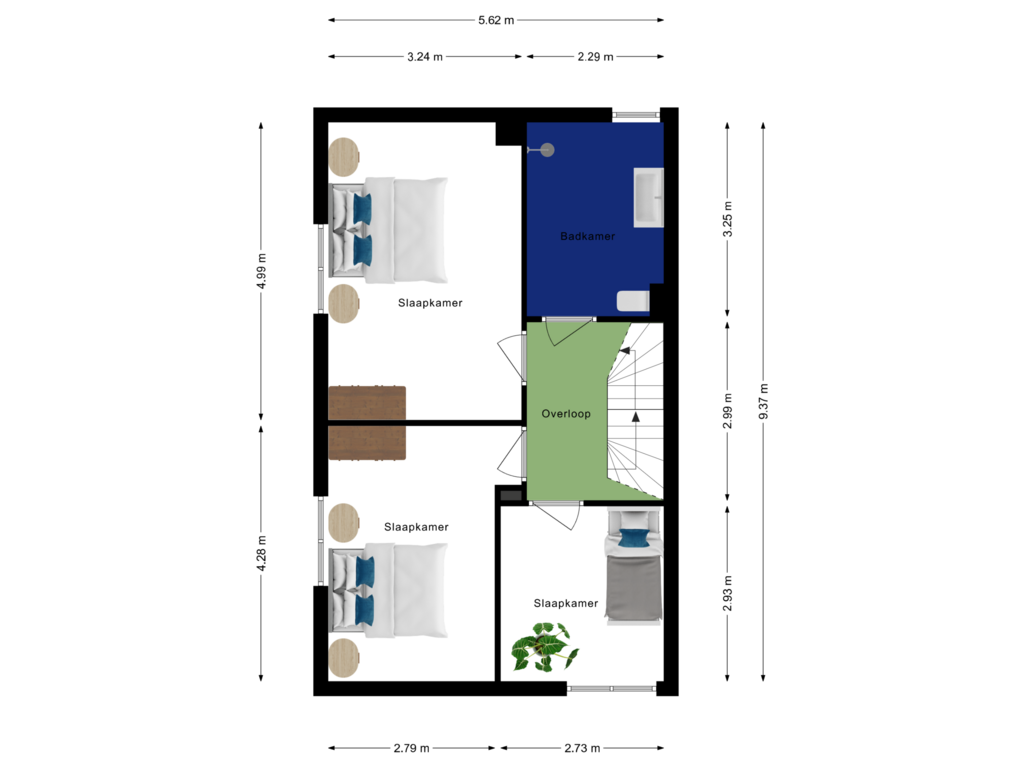 Bekijk plattegrond van 1e Verdieping van Tonnenbergerhout 1