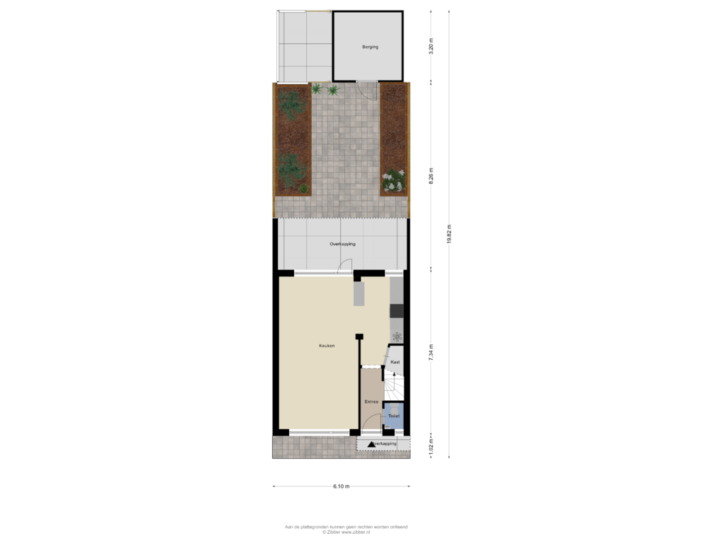 View floorplan of Begane Grond Tuin of de Presstraat 29