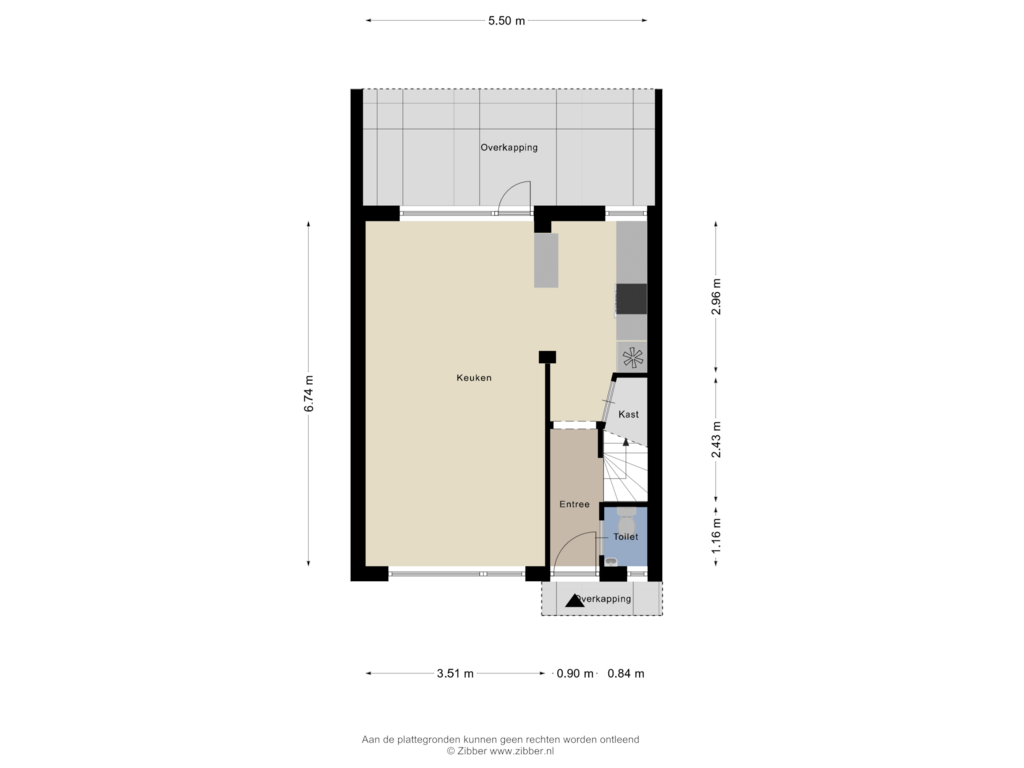 View floorplan of Begane Grond of de Presstraat 29