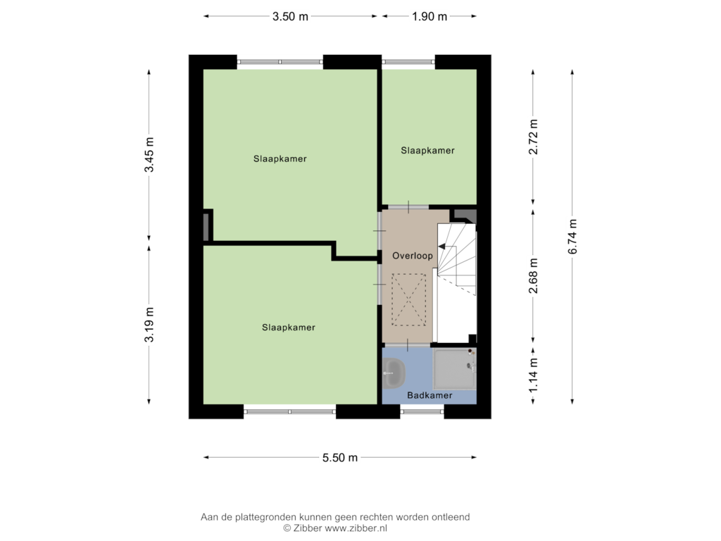 View floorplan of Eerste Verdieping of de Presstraat 29