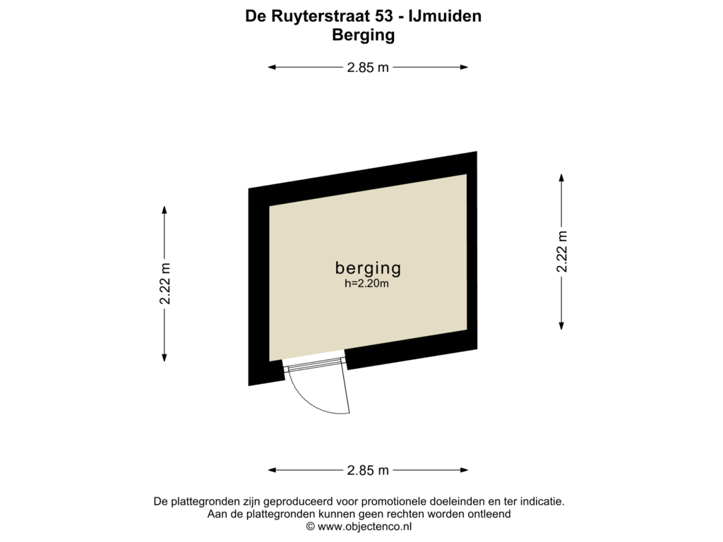 Bekijk plattegrond van BERGING van De Ruyterstraat 53