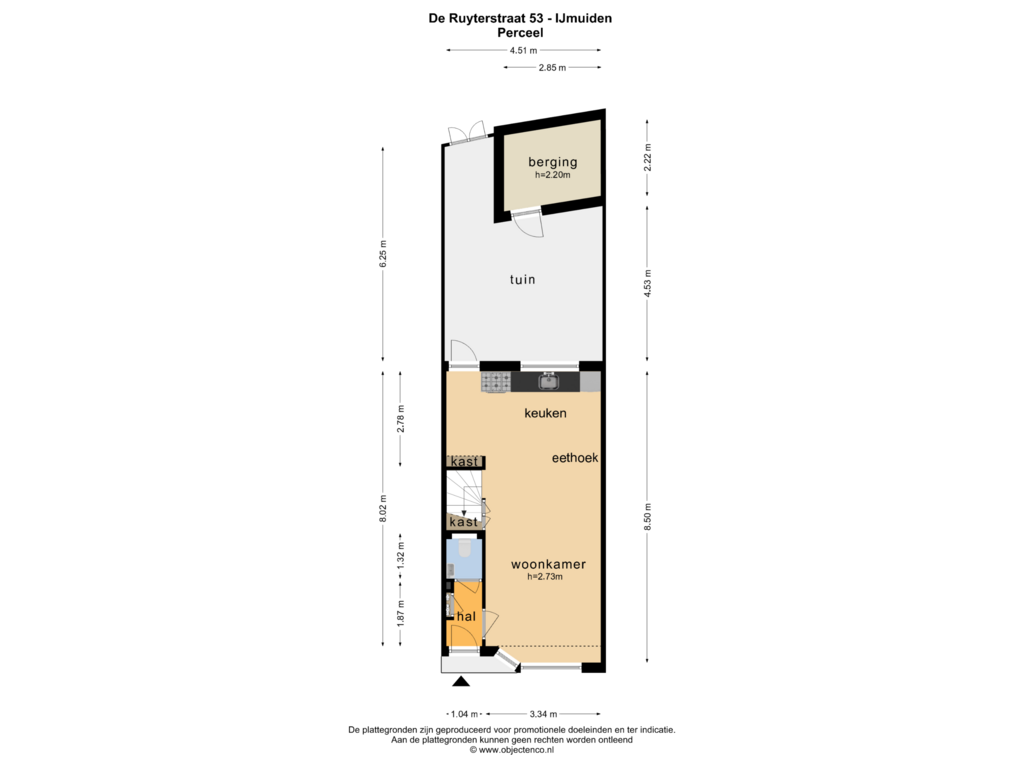 Bekijk plattegrond van PERCEEL van De Ruyterstraat 53