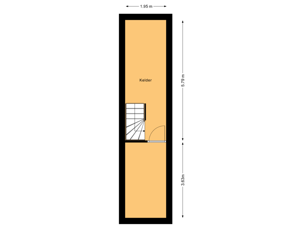 View floorplan of Kelder of Mechelsestraat 18