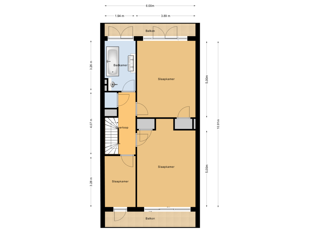 View floorplan of 1e Verdieping of Mechelsestraat 18