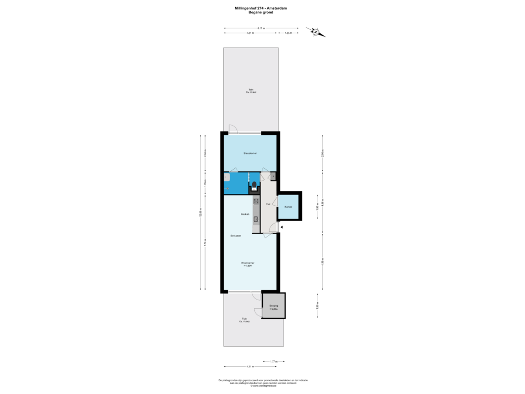 Bekijk plattegrond van Begane grond van Millingenhof 274